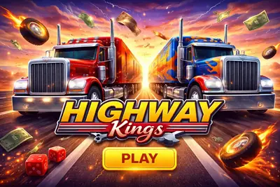 Highway Kings trucking slot with big rig trucks on open road and high RTP payouts