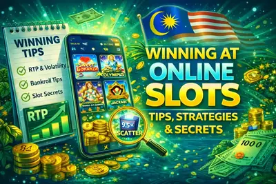 Professional online slot winning strategies guide showing RTP percentages, volatility indicators and bankroll management tips